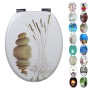 OGOMONDO Sedile Copri WC Universale Frizionato Fantasia MDF Chiusura Rallentata *** CONFEZIONE 1 pz., Fantasia Butterfly