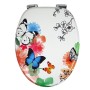 OGOMONDO Sedile Copri WC Universale Frizionato Fantasia MDF Chiusura Rallentata *** CONFEZIONE 1 pz., Fantasia Palms Beach