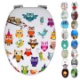 OGOMONDO Sedile Copri WC Universale Frizionato Fantasia MDF Chiusura Rallentata *** CONFEZIONE 1 pz., Fantasia Palms Beach