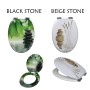 OGOMONDO Sedile Copri WC Universale Frizionato Fantasia MDF Chiusura Rallentata *** CONFEZIONE 1 pz., Fantasia Palms Beach
