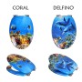 OGOMONDO Sedile Copri WC Universale Frizionato Fantasia MDF Chiusura Rallentata *** CONFEZIONE 1 pz., Fantasia Palms Beach