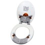 OGOMONDO Sedile Copri WC Universale Frizionato Fantasia MDF Chiusura Rallentata *** CONFEZIONE 1 pz., Fantasia Palms Beach