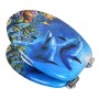 OGOMONDO Sedile Copri WC Universale Frizionato Fantasia MDF Chiusura Rallentata *** CONFEZIONE 1 pz., Fantasia Palms Beach