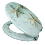 OGOMONDO Sedile Copri WC Universale Frizionato Fantasia MDF Chiusura Rallentata *** CONFEZIONE 1 pz., Fantasia Palms Beach