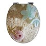 OGOMONDO Sedile Copri WC Universale Frizionato Fantasia MDF Chiusura Rallentata *** CONFEZIONE 1 pz., Fantasia Palms Beach