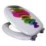OGOMONDO Sedile Copri WC Universale Frizionato Fantasia MDF Chiusura Rallentata *** CONFEZIONE 1 pz., Fantasia Palms Beach