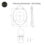 OGOMONDO Sedile Copri WC Universale Frizionato Fantasia MDF Chiusura Rallentata *** CONFEZIONE 1 pz., Fantasia Palms Beach