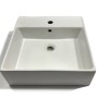 Lavabo Da Appoggio Ceramica Bianco Lavandino Lavello Arredo 2 Misure *** CONFEZIONE 1 pz., Misure 51x46x16 cm