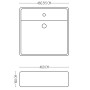 Lavabo Da Appoggio Ceramica Bianco Lavandino Lavello Arredo 2 Misure *** CONFEZIONE 1 pz., Misure 51x46x16 cm