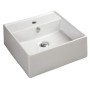 Lavabo Da Appoggio Ceramica Bianco Lavandino Lavello Arredo 2 Misure *** CONFEZIONE 1 pz., Misure 51x46x16 cm