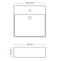 Lavabo Da Appoggio Ceramica Bianco Lavandino Lavello Arredo 2 Misure *** CONFEZIONE 1 pz., Misure 41x41x15 cm