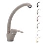 OGOMONDO Miscelatore Oslo Orientabile Ottone Colorato per Lavello Cucina *** CONFEZIONE 1 pz., Finitura Avena 1
