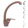 OGOMONDO Miscelatore Oslo Orientabile Ottone Colorato per Lavello Cucina *** CONFEZIONE 1 pz., Finitura Avena 1