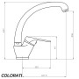 OGOMONDO Miscelatore Oslo Orientabile Ottone Colorato per Lavello Cucina *** CONFEZIONE 1 pz., Finitura Avena 1