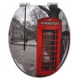OGOMONDO Sedile Copri WC Universale Frizionato Fantasia MDF Chiusura Rallentata *** CONFEZIONE 1 pz., Fantasia London
