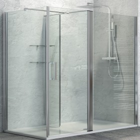 Ogomondo Walk-in Doccia Angolare con Porta Battente e Lati Fissi 8 mm *** CONFEZIONE 1 pz.