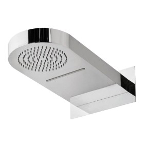 Soffione Doccia a Parete Acciaio Inox Punta Tonda Con Cascata *** CONFEZIONE 1 pz.