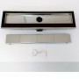 Canale Canaletta Pavimento Lineare Scarico Doccia Acciaio Inox Lucido Canalina *** Pezzi 1 pz., Misure L985xH63 115 Mm