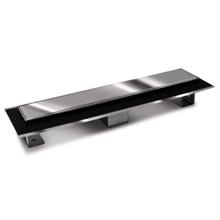 Canale Canaletta Pavimento Lineare Scarico Doccia Acciaio Inox Lucido Canalina *** Pezzi 1 pz., Misure L585xH63 115 Mm