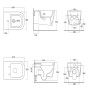 Sanitari in Ceramica Sospesi Vaso WC + Bidet + Sedile Made in Italy Con/Senza Staffe *** CONFEZIONE 1 pz., Accessori Con Sedile 