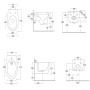 Sanitari in Ceramica Sospesi Vaso WC + Bidet + Sedile Made in Italy Con/Senza Staffe *** CONFEZIONE 1 pz., Accessori Con Sedile 