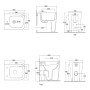 Sanitari in Ceramica A Pavimento Filo Parete Vaso WC + Bidet + Sedile Made in Italy *** CONFEZIONE 1 pz., Accessori Con Sedile S