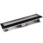 Canale Canaletta Pavimento Lineare Scarico Doccia Full Inox Mattonella Canalina *** Pezzi 1 pz., Misure L585xH63 115 Mm