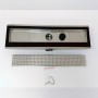 Canale Canaletta Pavimento Lineare Scarico Doccia Acciaio Inox Lucido Canalina *** Pezzi 1 pz., Misure L1185xH63 115 Mm