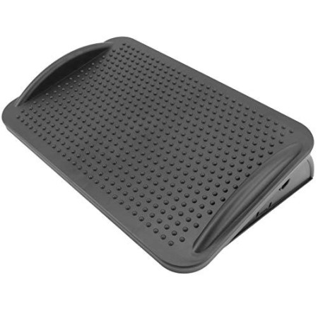 primematik – Poggiapiedi con piattaforma regolabile di plastica Nero 424 x 283 mm (ag001)