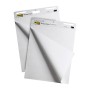 Post-it Super Sticky Lavagna Fogli Mobili, 2 Lavagne Adesive per Ufficio da 30 Fogli, Carta Bianca, Formato 60x70 cm e 4 Blocche