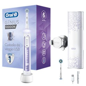 Oral-B Genius 10000N Spazzolino Elettrico Ricaricabile con 1 Manico Viola Orchidea Connesso, 6 Modalità tra cui Sbiancante e De