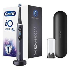 Oral-B iO - 8n - Spazzolino Elettrico Ricaricabile, 1 Spazzolino Nero Con Tecnologia Magnetica, Display A Colori, 1 Testina, 1 C