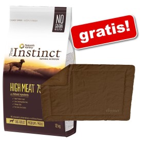 True Instinct Dog + Letto True Instinct gratis! - 12 kg No Grain Medium-Maxi Pollo