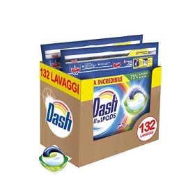 Dash All in 1 Pods Detersivo Lavatrice in Capsule Salva Colore, Maxi Formato 2 x 66, 132 Lavaggi