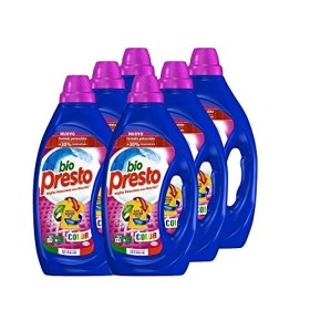 Bio Presto Liquido Color Detersivo Lavatrice per Capi Colorati, 6 x 19 Lavaggi