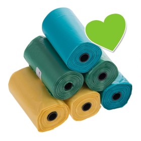 Sacchettini igienici colorati zoolove - Set %: 12 rotoli (20 sacchettini cad.)