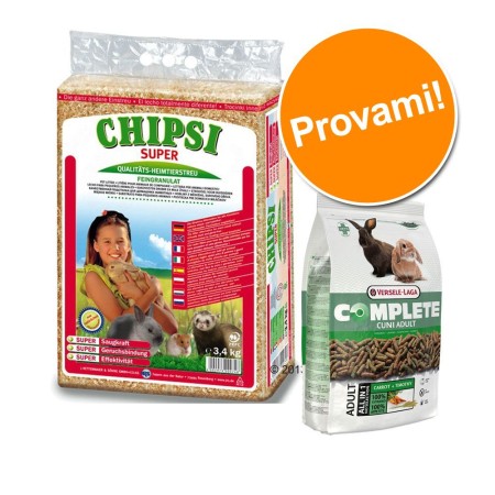 Set prova misto! Mangime + Lettiera per conigli - 8 kg