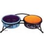 Doppia ciotola per gatti con supporto Trixie Eat on Feet - 2 x 300 ml, Ø 12 cm