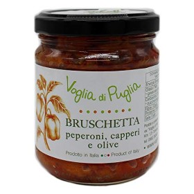 Voglia Di Puglia Bruschetta Peperoni Capperi E Olive Olio Extravergine 190 gr