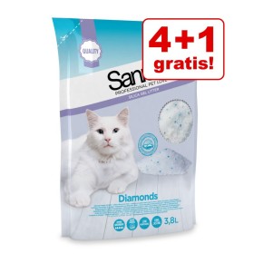 4 + 1 gratis! 5 x Lettiera Sanicat - 5 x 4 l 7 days Aloe Vera
