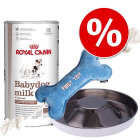 Welcome Kit Puppy & Junior Royal Canin - % 2 x 2 kg (10 buste da 400 g) + Ciotola + Osso gioco