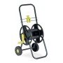 relaxdays, Grigio e Giallo Carrello Avvolgitubo Mobile da 45 m, per Giardini e Balconi, con Guidatubo, 76,5x44x41