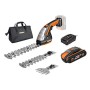 WORX WG801E.4 - Cesoie a batteria per erba e arbusti, 20 cm, 12 cm, 10 cm, 1 ora Caricatore rapido, 18 V