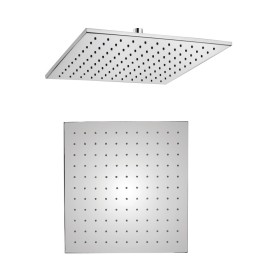 Ogomondo Soffione Doccia LED Square Quadrato Monogetto In Ottone Cromato  *** CONFEZIONE 1 pz., Misura 300x300 mm
