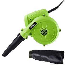 BAKAJI Aspiratore Elettrico Aspirapolvere Soffiatore Soffia Foglie Mini Aspirafoglie Potenza 600 W con Serbatoio di Raccolta per