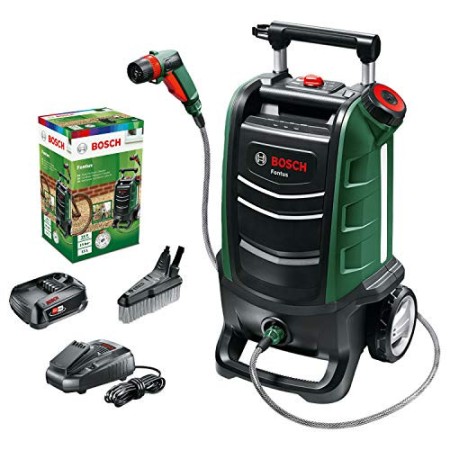 Bosch Home and Garden 06008B6000 Fontus Idropulitrice per Esterno a Batteria, 1 Batteria (2.5 Ah), Pressione Massima 15 Bar, Ser