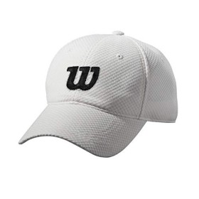 Wilson WRA770801 Cappellino Estivo, Regolabile, Mesh 100% Poliestere, Taglia Unica, Bianco/Nero
