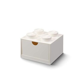 Room Copenhagen- Cassetto da scrivania Lego 4, Bianco, Colore Bottoni, 40201735