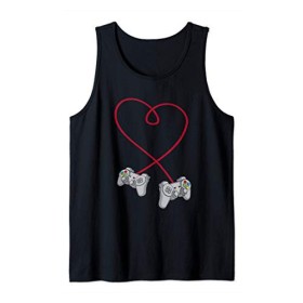 Cuore di San Valentino video gamer con controller lui o lei Canotta