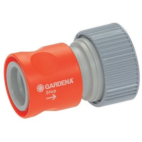 Gardena 2814-20 Profi-System Raccordo con Acquastop da Collegare all'Estremità del Tubo, Adatto a Tubi da 19 mm (3/4")